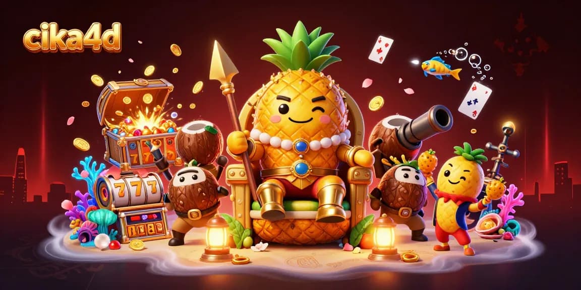 Experience thrilling gaming with cika4d as the golden pineapple king rules an exciting casino scene.
