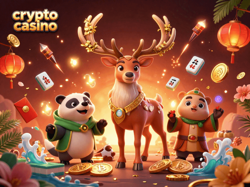 Engage with the thrilling world of a crypto casino filled with magical characters and vibrant game elements.
