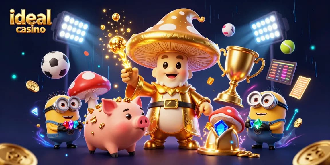 Rasakan pengalaman bermain ideal casino dengan si penyihir jamur emas dan teman-temannya yang menghadirkan harta karun.