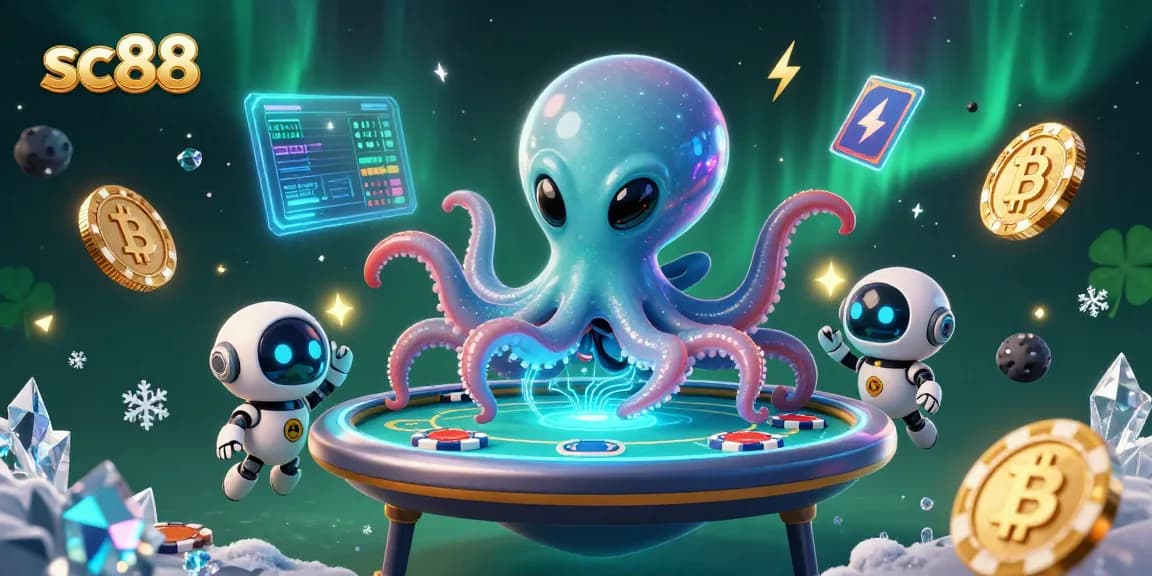 Engage with sc88 in an exciting casino universe featuring an alien octopus and holographic poker.