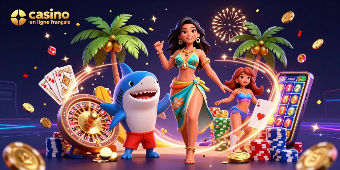 Vivez des moments de jeu palpitants avec les casinos en ligne français à travers notre illustration vibrante des moments gagnants.