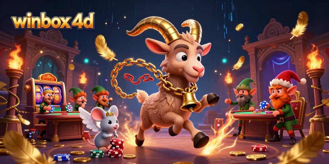Watch the Krampus goat run the winbox 4d holiday-casino as gremlins steal chips!