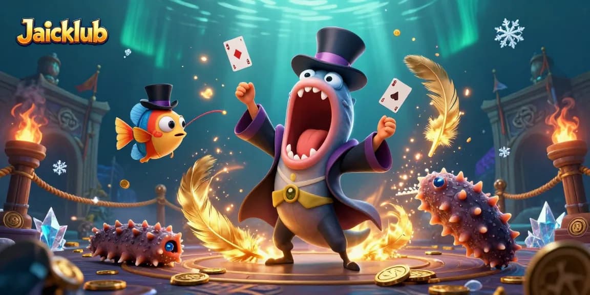 Play games on Jaiclub with vivid characters and captivating magical elements in a casino-themed underwater scene.