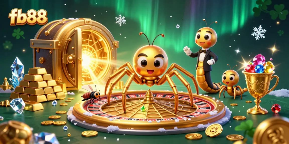 Engage in exciting bets with fb88 as the vibrant scene showcases a bustling virtual casino atmosphere.