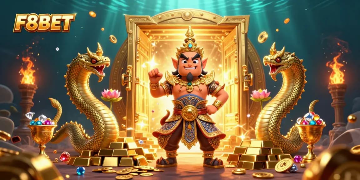 Engage in thrilling gaming adventures at F8BET, highlighted by vibrant treasures and enchanting creatures.