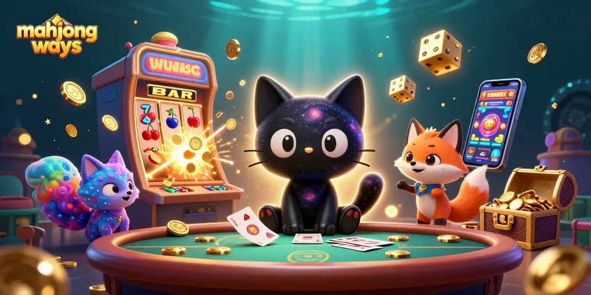 Experience winning thrills with mahjong ways in this vibrant casino scene filled with dynamic game elements.