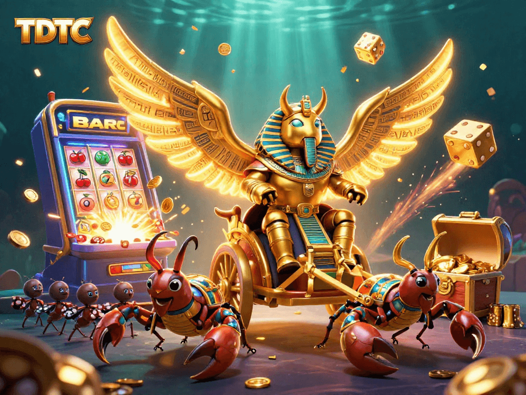 Engage with TDTC's thrilling casino action featuring vibrant characters and dynamic gambling elements.