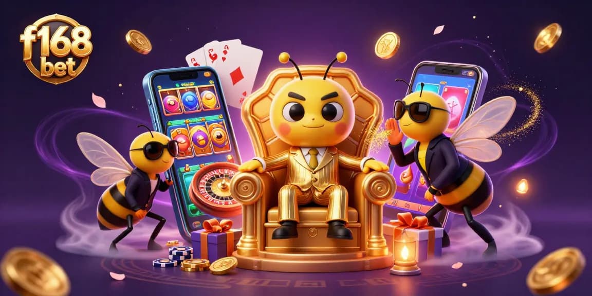 Experience the thrill of f168 bet in a vibrant casino scene with animated characters and dynamic gaming elements.