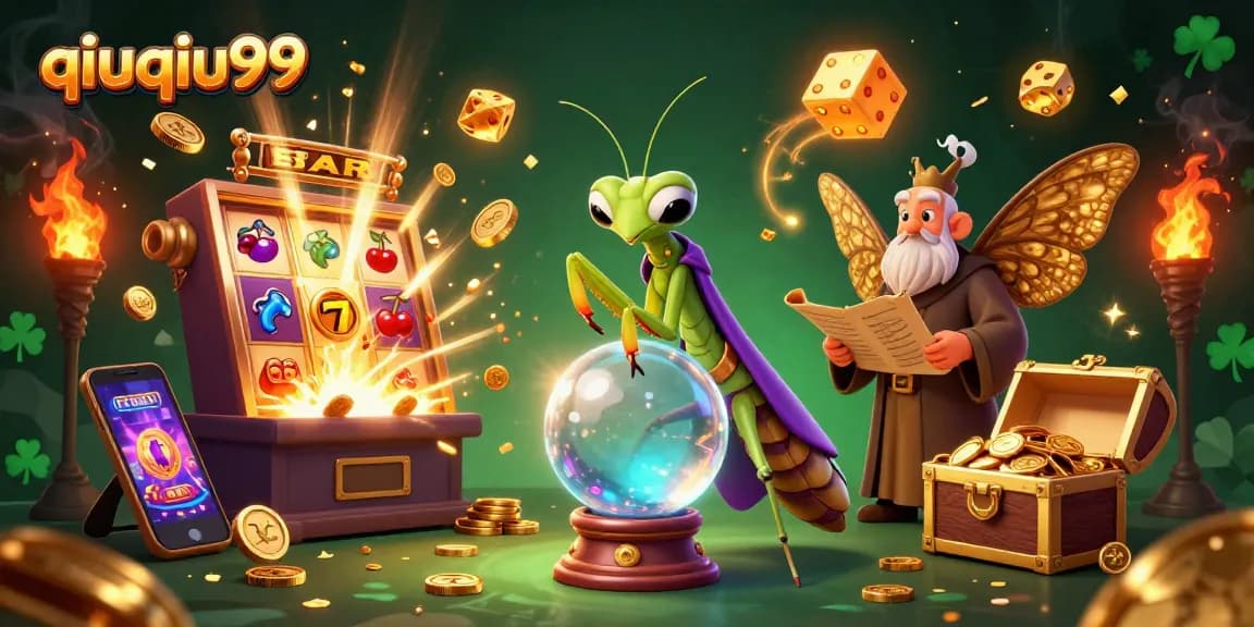 Engage with qiuqiu99's thrilling gaming scene featuring jackpot-winning characters and dynamic symbols.