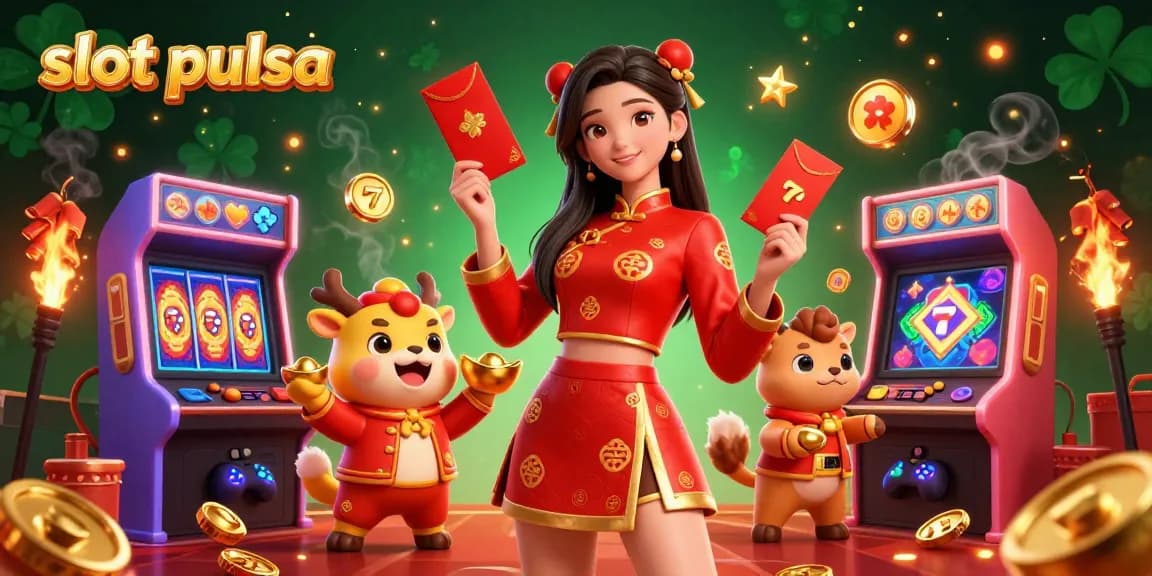 Engage with exciting slot pulsa games featuring festive elements and vibrant characters.