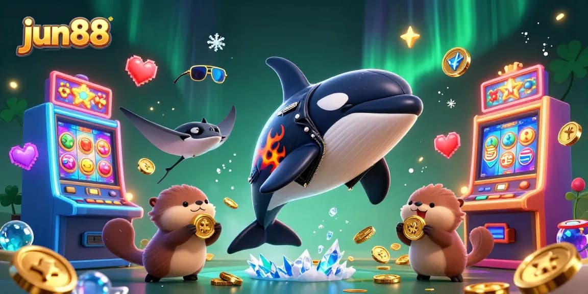 Experience thrilling gambling adventures with jun88 featuring playful characters and dynamic casino elements.