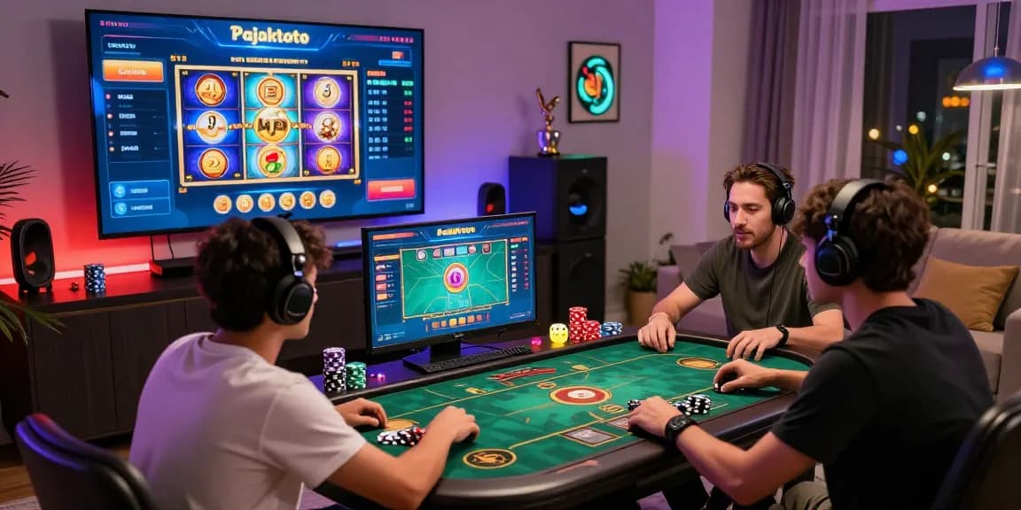 Pajaktoto online gaming session with players engaged in slot games and vibrant atmosphere.