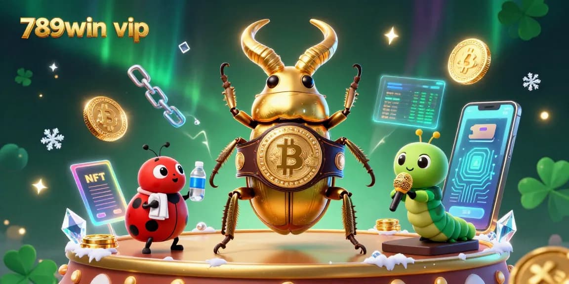 Experience thrilling action at 789win vip with vibrant characters amidst glowing crypto elements.