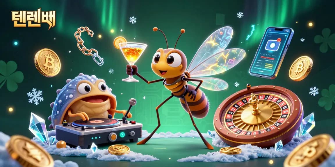 Experience the thrilling world of 텐텐벳 with characters in a vibrant casino scene, emphasizing the excitement of online gaming.
