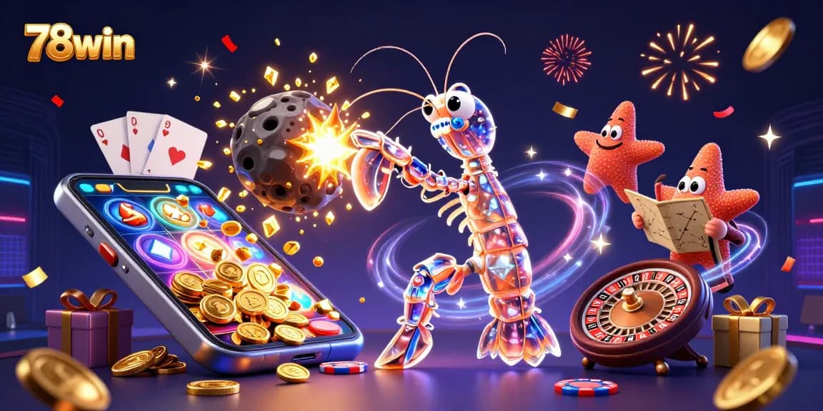 Engage with 78win's thrilling casino experience featuring vibrant 3D gameplay elements and excitement.