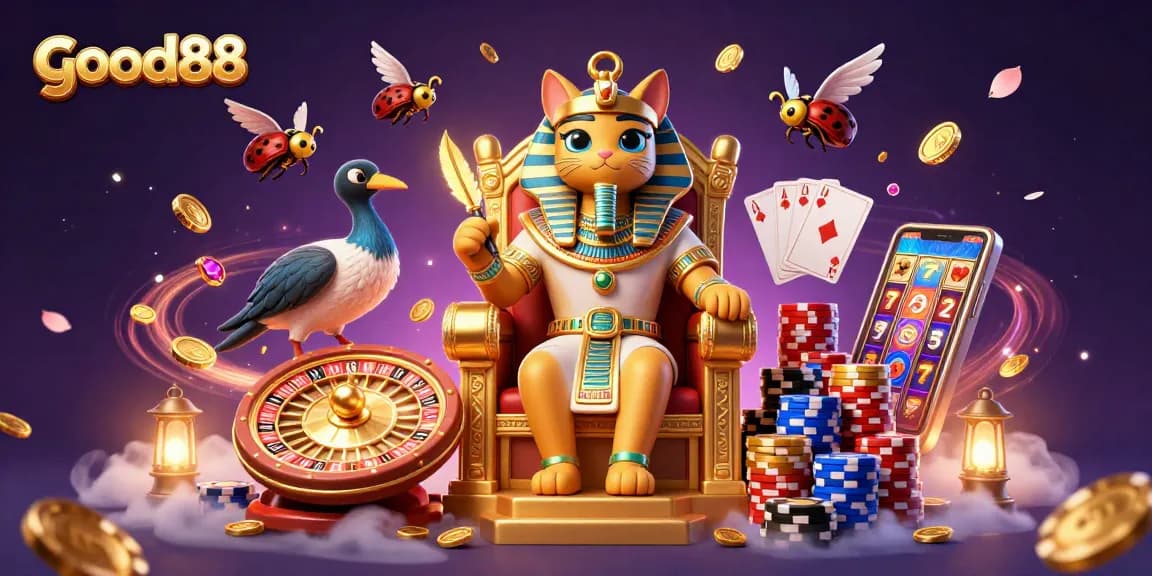 Experience exciting gameplay at good88 with vibrant casino elements and a dynamic scene.