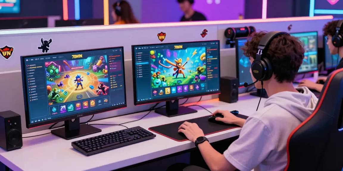 Player immersed in online gaming at 78win.com, showcasing vibrant interface and exciting gaming atmosphere.