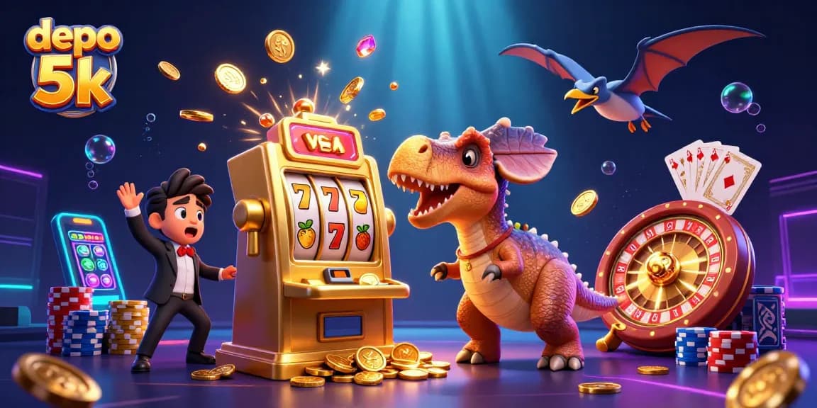 Slot depo 5k menyajikan mesin slot terbaik dan momen kemenangan yang berapi-api.
