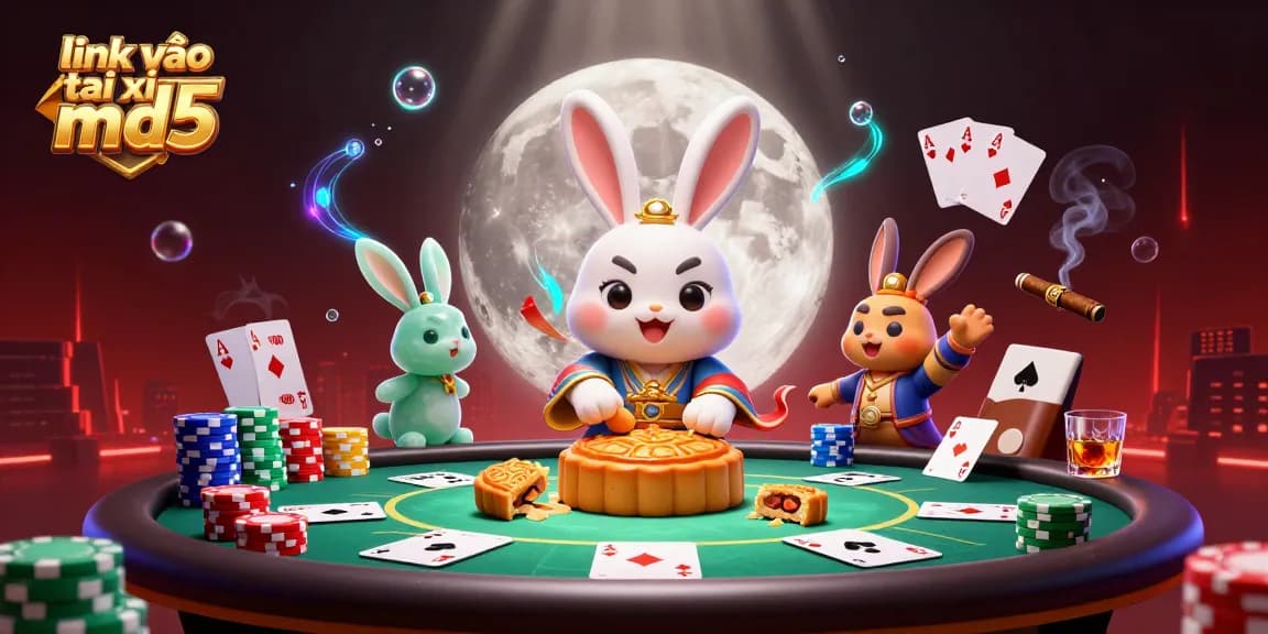 Engage in lively gaming at link vào tài xỉu md5 with vibrant poker scenes filled with dynamic characters.