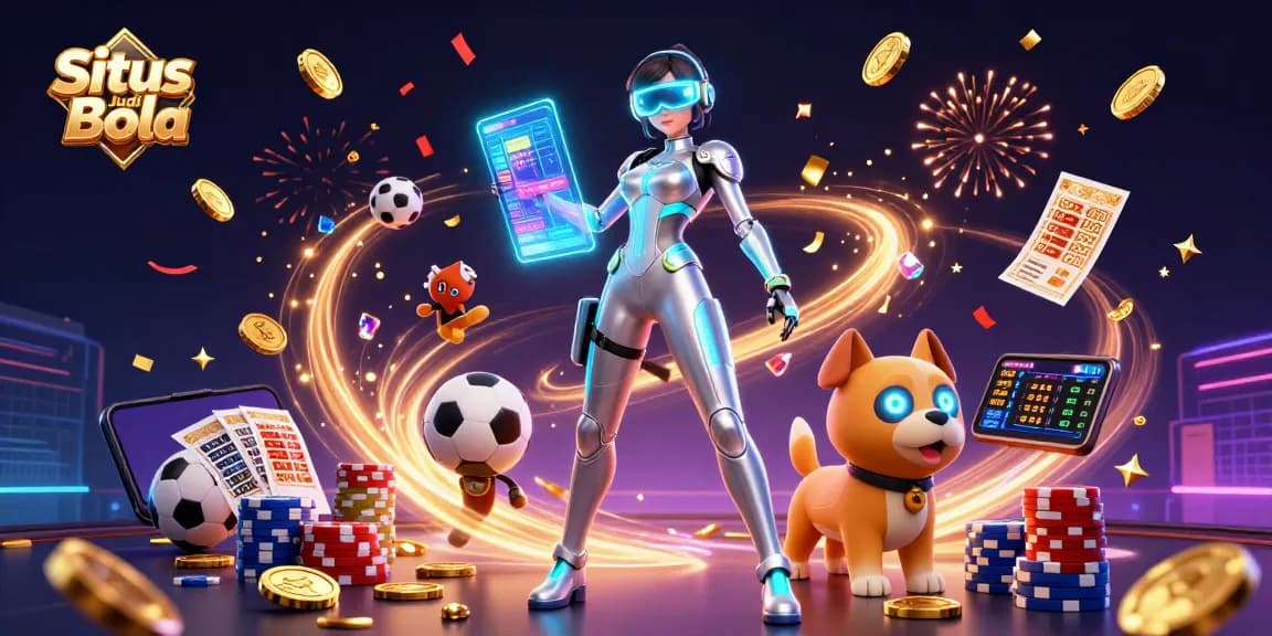 Engage in Situs Judi Bola with dynamic sports betting elements and vibrant graphics.
