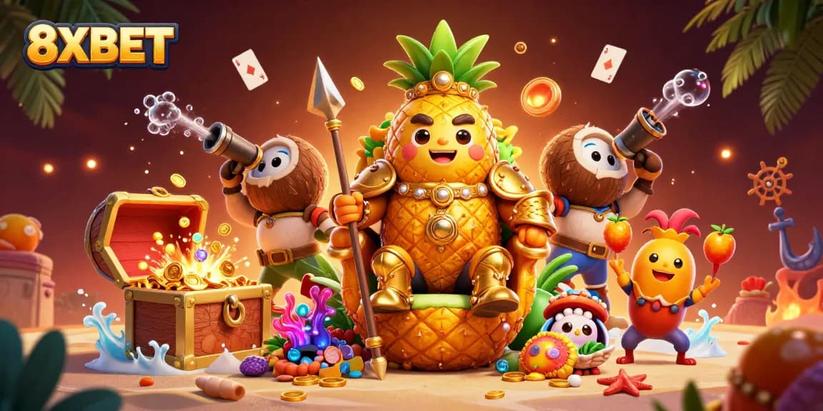 Experience exciting wins with immersive games at 8XBET, featuring vibrant casino elements.