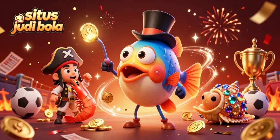 Catch thrilling odds on situs judi bola while celebrating with a deep-sea anglerfish and pirate shrimp!