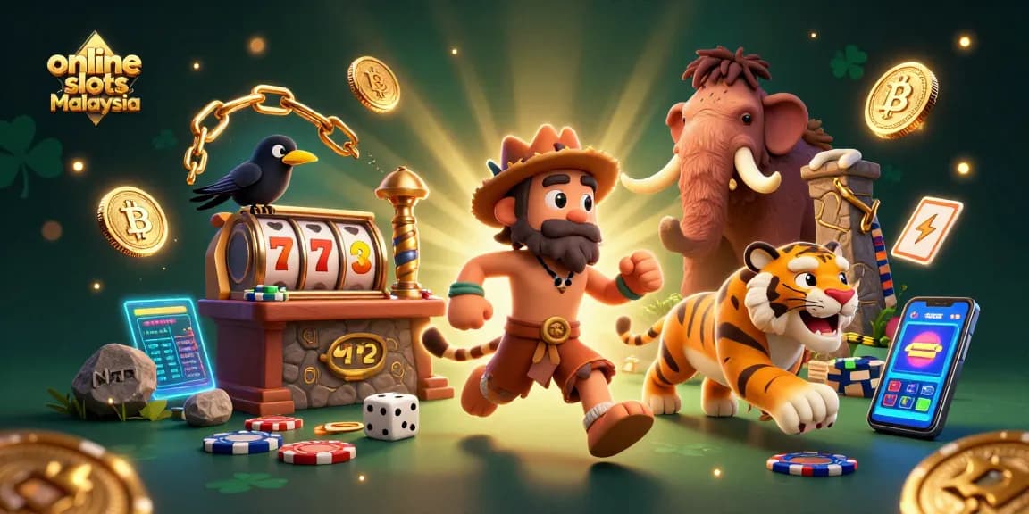 Experience thrilling online slots Malaysia with a vibrant 3D casino scene featuring vibrant characters and game elements.