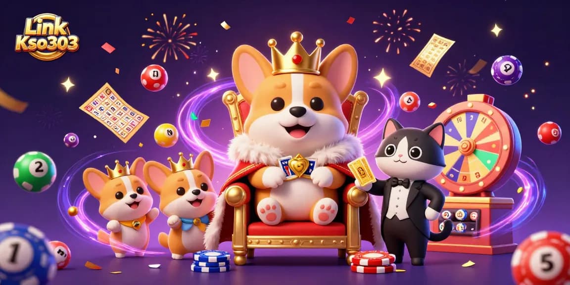 Menangkan permainan di Link Kso303 dengan corgi raja dan kucing pelayan yang memukau.