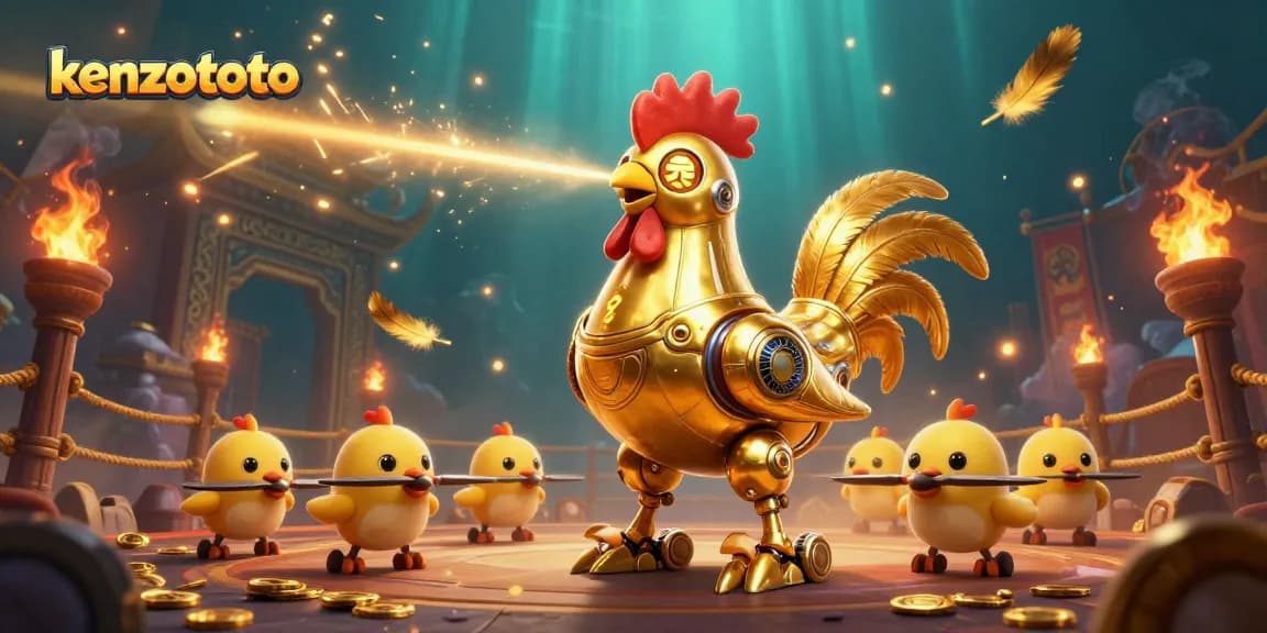 Kenzototo offers players epic slot adventures with laser-engraved gold patterns and adorable drone companions.