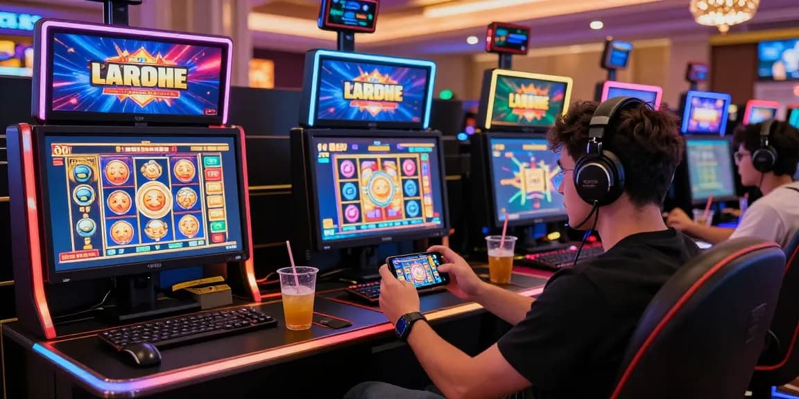 Penggemar slot bermain di kasino online dengan grafik menarik dan suasana hidup.