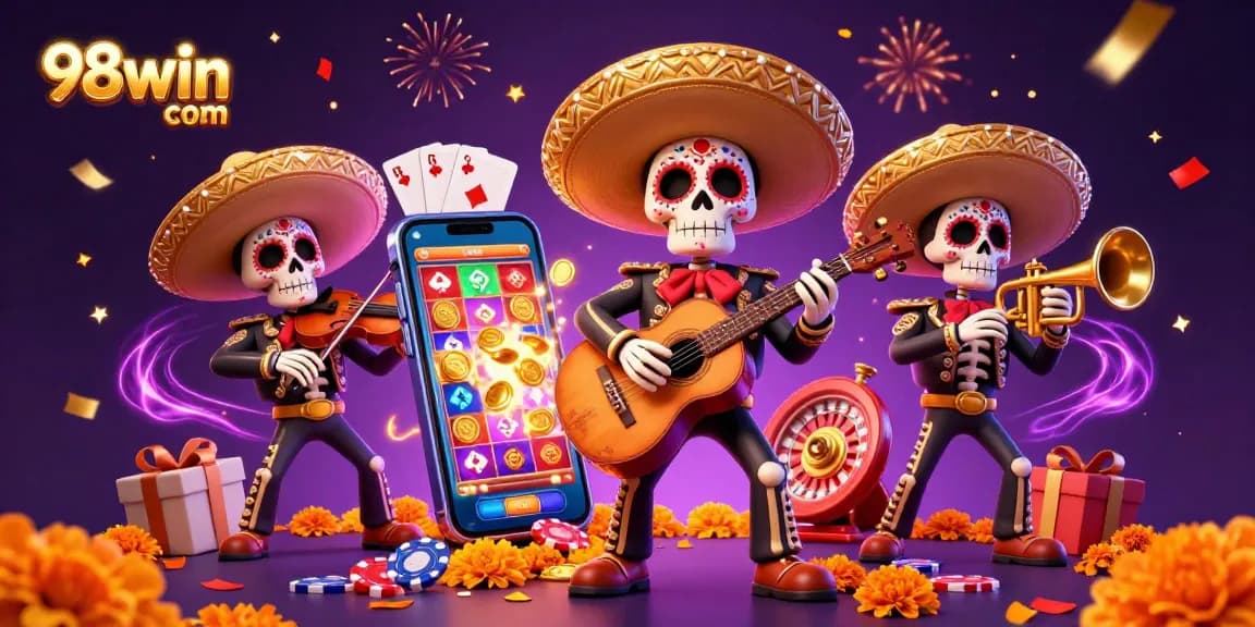 Experience exciting wins at 98win com with colorful slot games and engaging mariachis in action.