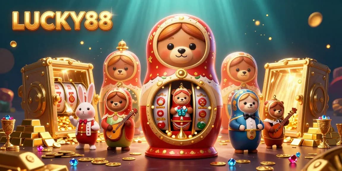 Engage in LUCKY88's vibrant casino experience with playful bears and stunning visuals.