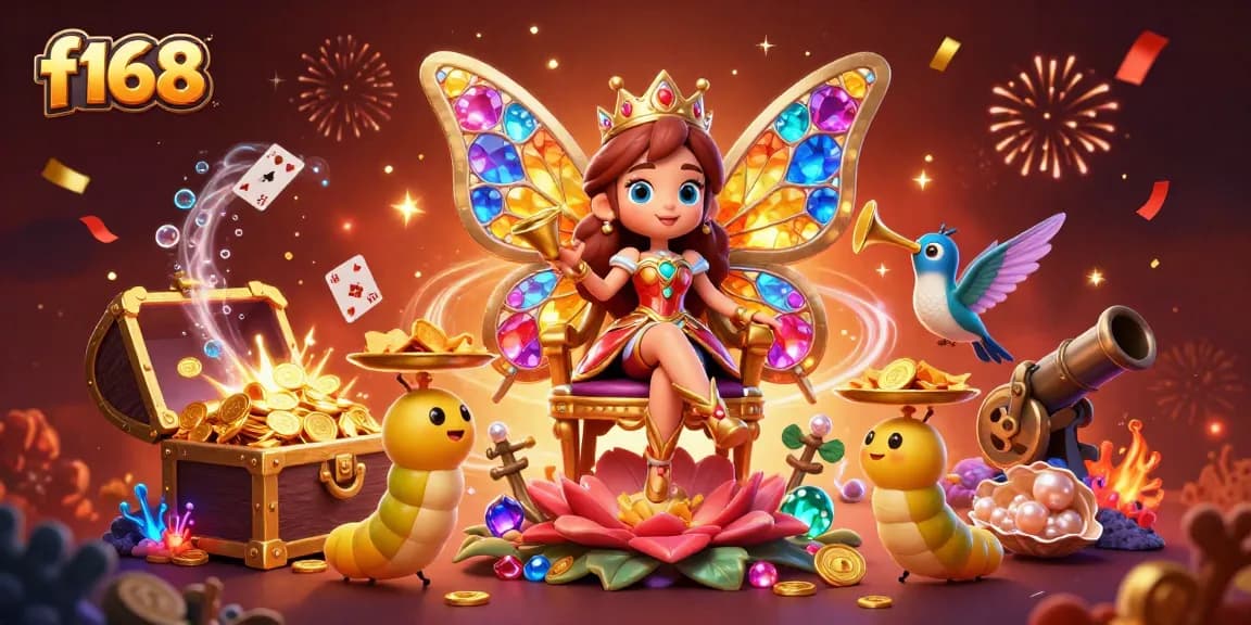 Experience the captivating world of f168 with vibrant, dynamic casino elements and a magical atmosphere.