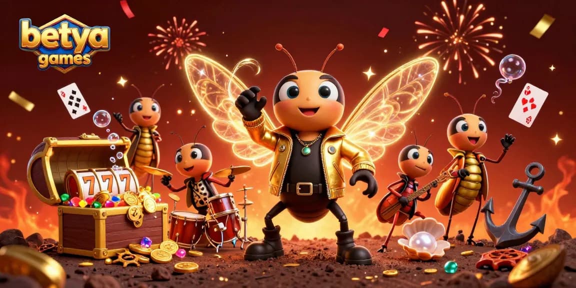 Experience the excitement of betya casino games with vibrant 3D characters in a dynamic scene.