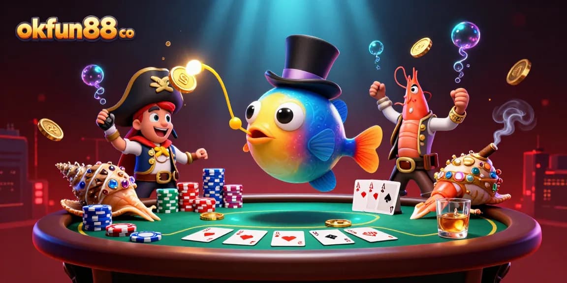Engage with okfun88 co in an exciting underwater casino adventure featuring unique characters and vibrant game elements.