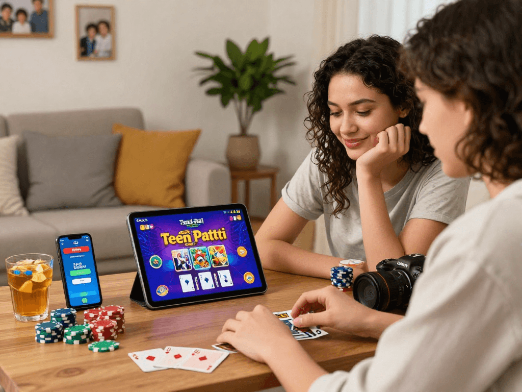 User enjoying gaming on Teen Patti Vegas, the best platform for real money rewards.