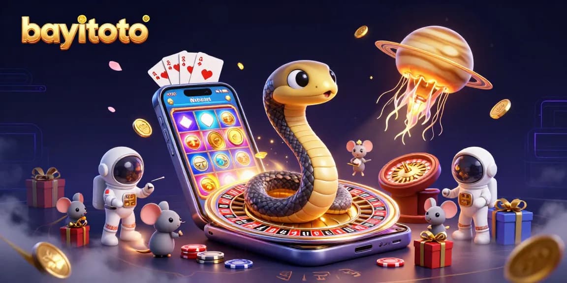 Engage with bayitoto's thrilling gaming universe featuring vibrant casino scenes and betting excitement.