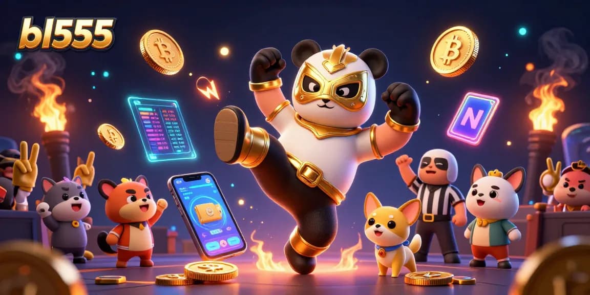 Engage in thrilling gaming action at bl555 with a vibrant 3D casino scene featuring unique characters and captivating elements.