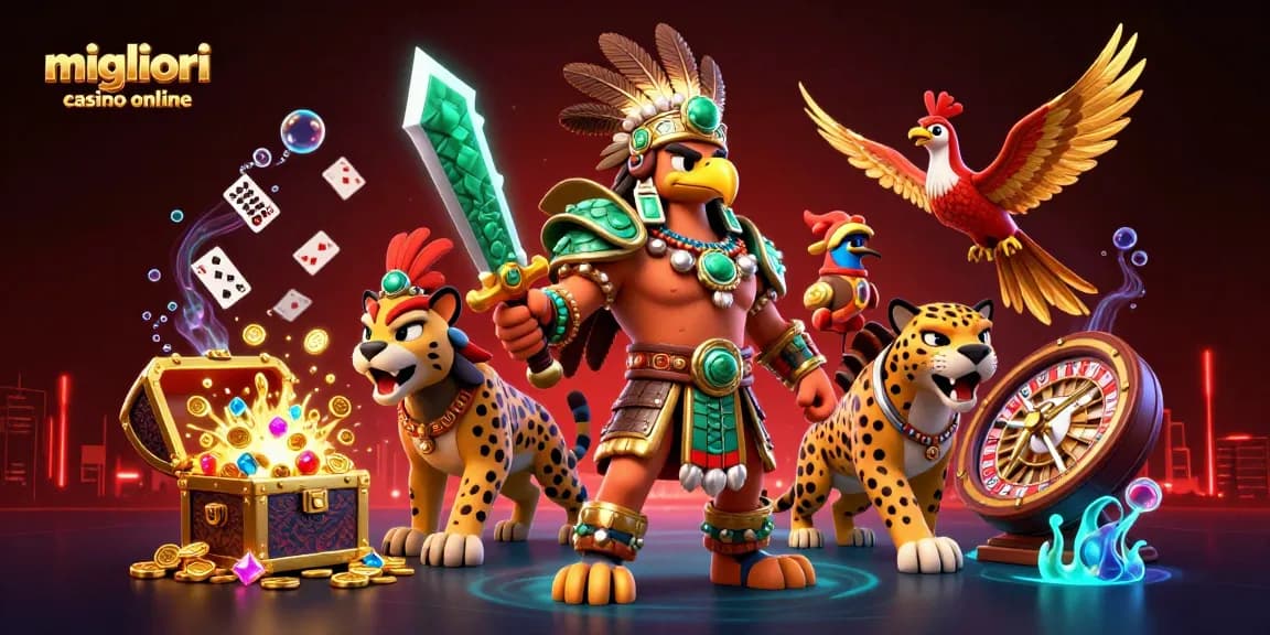 Partecipa a un emozionante gameplay nei migliori casino online con vivaci personaggi 3D ed elementi da casinò.