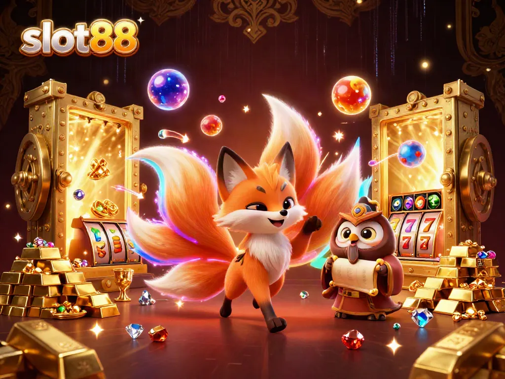 Slot88 menciptakan suasana kasino yang memukau dengan karakter unik dan elemen slot yang memikat.