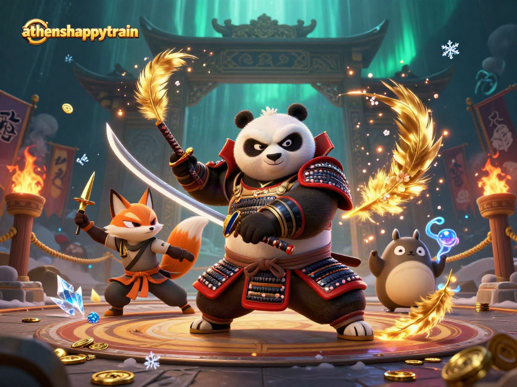 Engage with athenshappytrain in this vibrant 3D scene showcasing thrilling casino action.