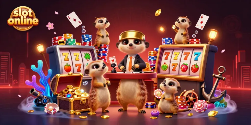 Engage in thrilling slot online adventures at the vibrant meerkat casino bustling with energy and excitement.