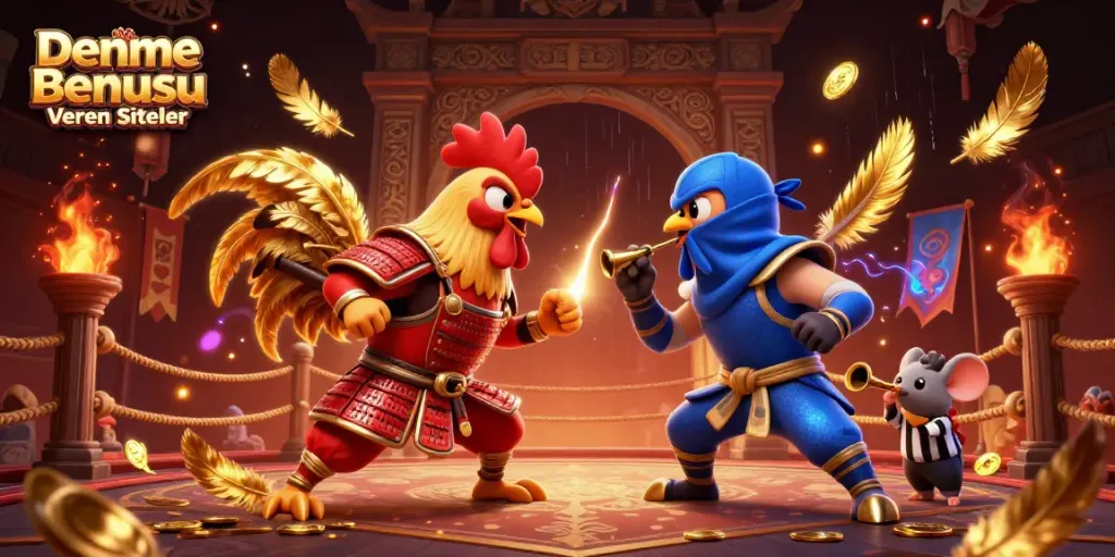 Experience thrilling battles with Deneme Bonusu Veren Siteler featuring dynamic fighting roosters.