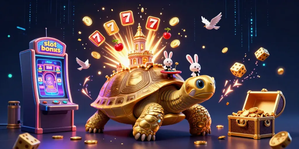 Experience the thrill of winning with our slot bonus, featuring vibrant casino elements and a dynamic atmosphere.