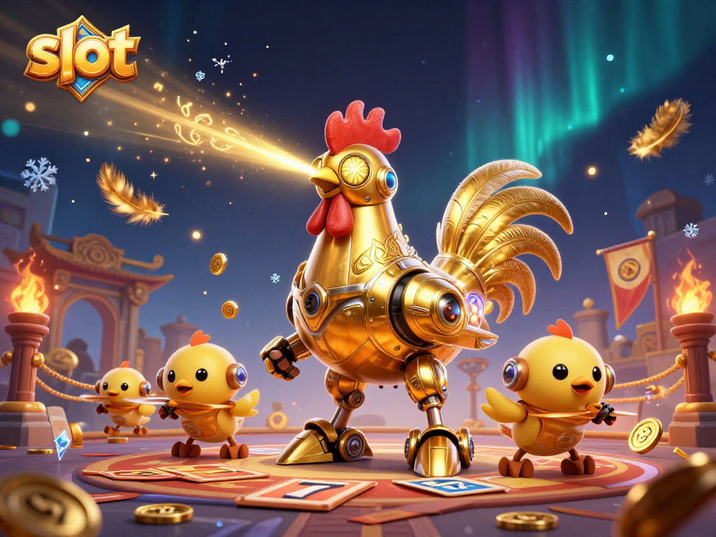 Engage with top slot games and promotions visually represented by lively characters and casino elements.