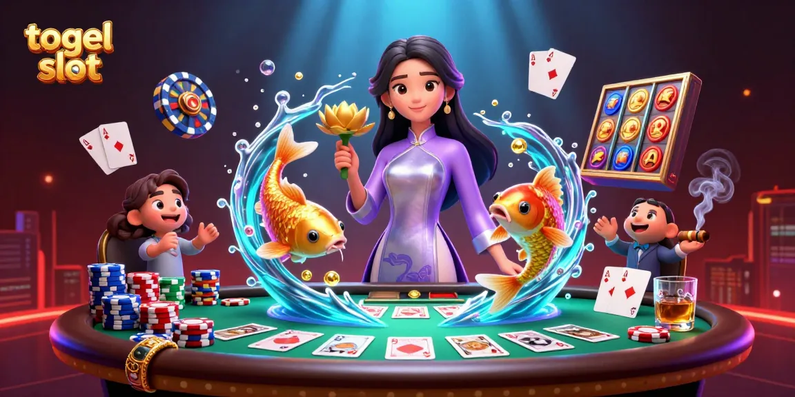 Engaging illustration of togel slot featuring vibrant characters and dynamic casino elements.