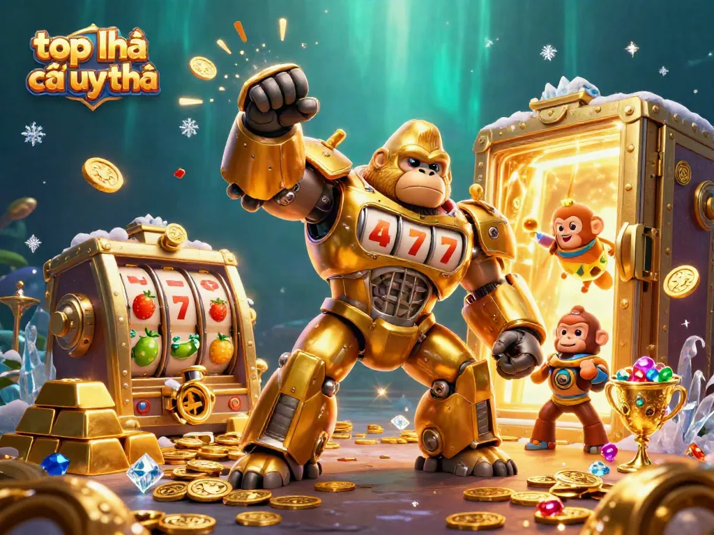 Engage with top nhà cái uy tín through vibrant casino action in this 3D illustration.