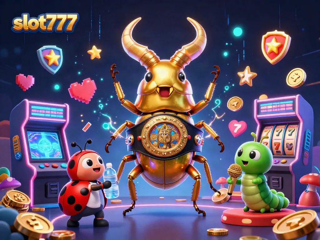 Mainkan slot777 dengan kumbang juara tinju dan elemen permainan yang cerah!