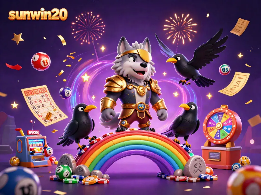 Experience the excitement of sunwin20 with Odin and mystical treasures in this dynamic casino scene.