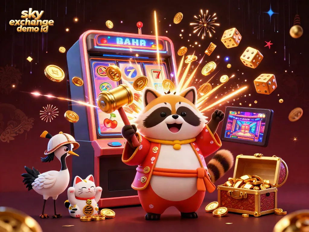 Engage with the sky exchange demo id, featuring colorful characters and dynamic casino elements in an exciting virtual gambling scene.